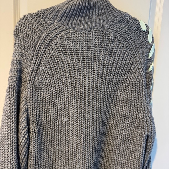 STINE GOYA Gray Turtleneck Stine Goya Sugsi Fisherman Rib Knit Sweater | S - Picture 8 of 8